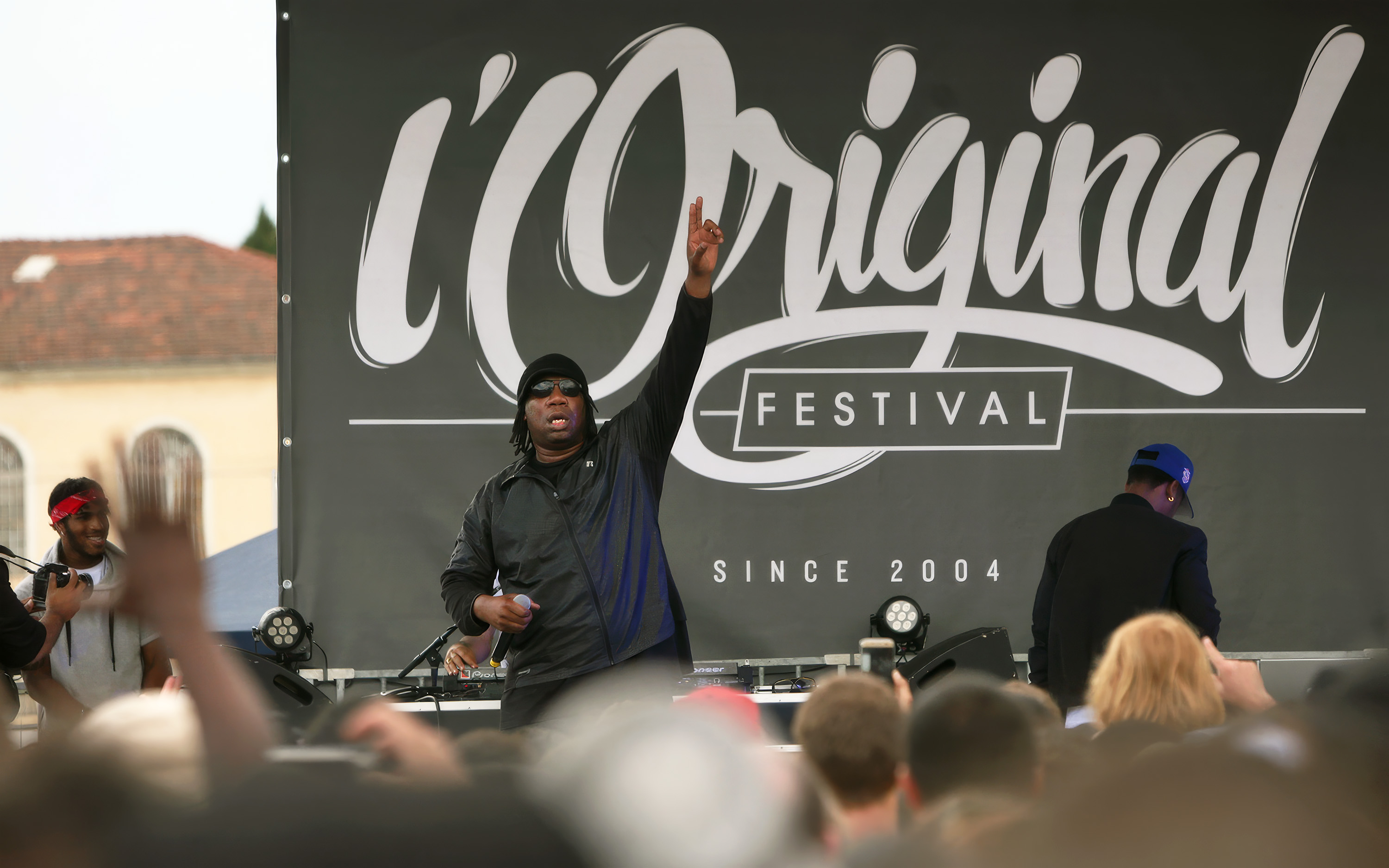KRS ONE en concert à Lyon pour l'événement RDV HIP HOP en 2016 au parc Sergent Blandan