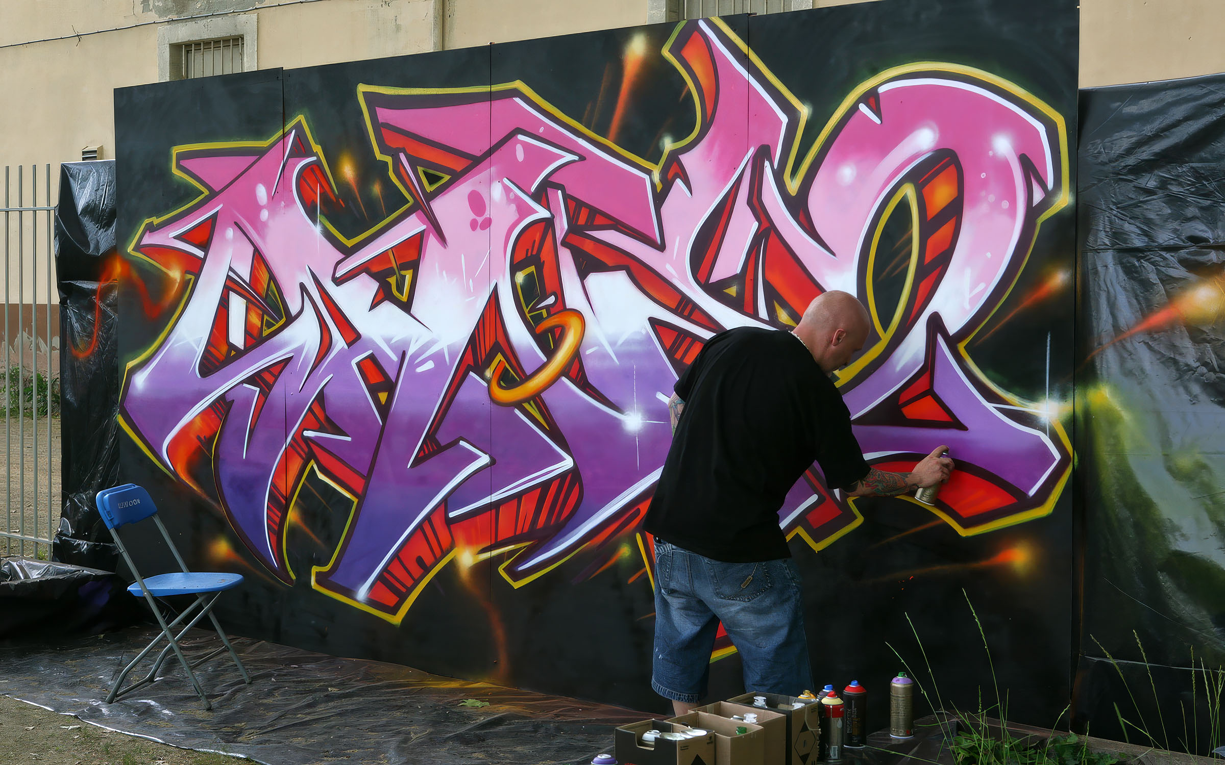 graffiti au RDV Hip Hop à Lyon en 2016