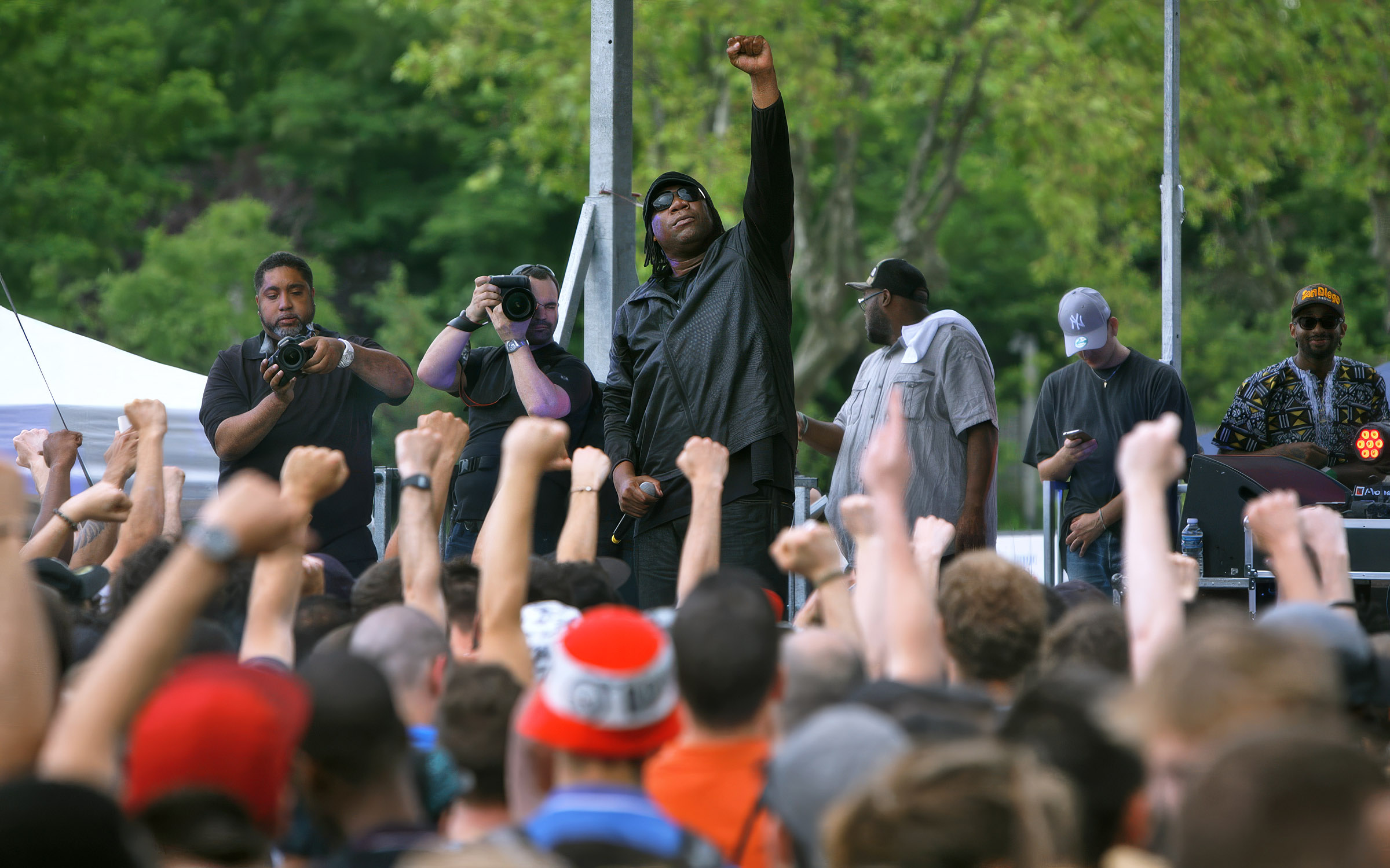 KRS-ONE à Lyon pour l'événement RDV HIP HOP en 2016 au parc Sergent Blandan