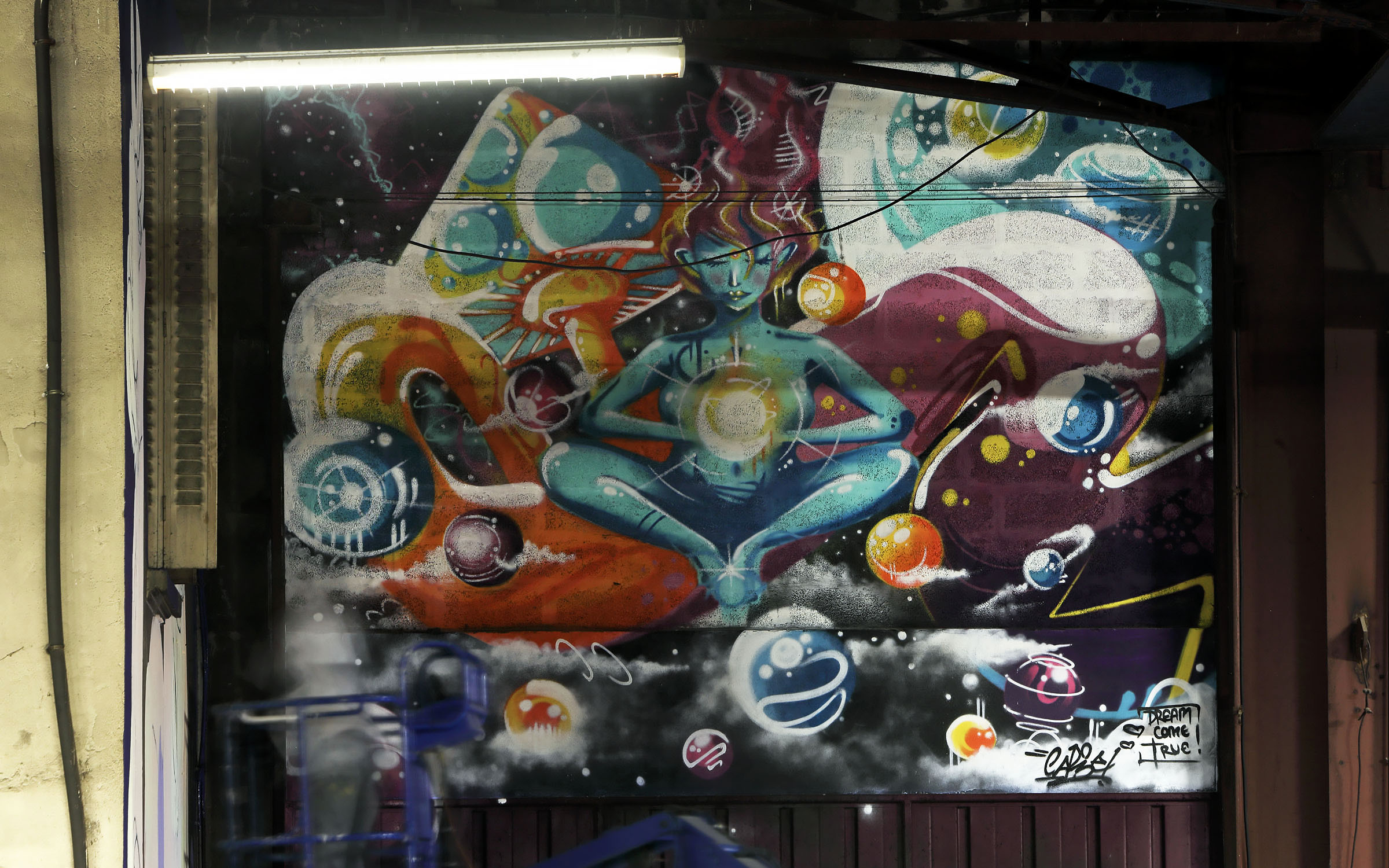 Cap Phi au festival international de graffiti street art "Peinture Fraîche festival" en 2019