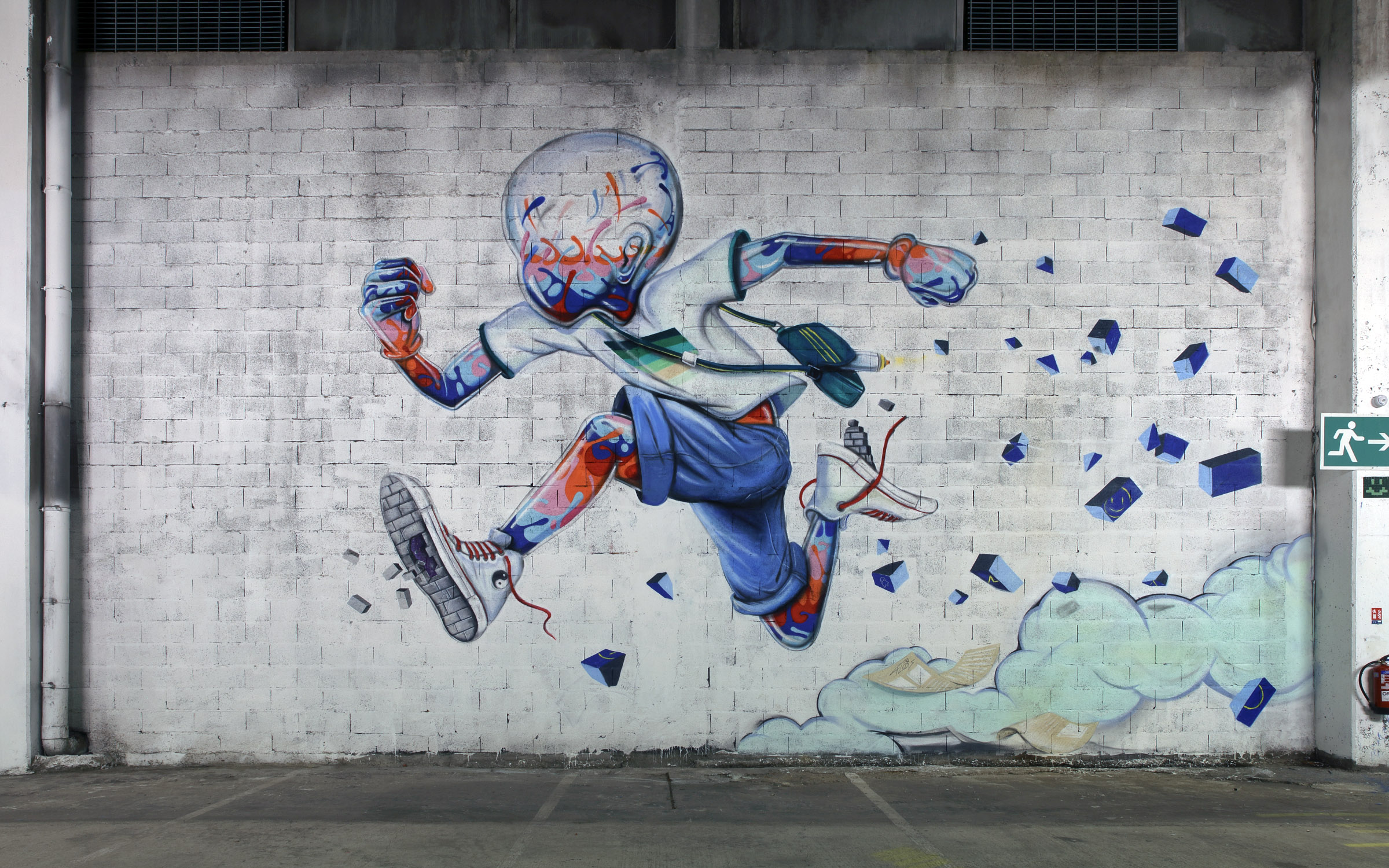 Oeuvre du street artiste Flog au Peinture Fraîche festival