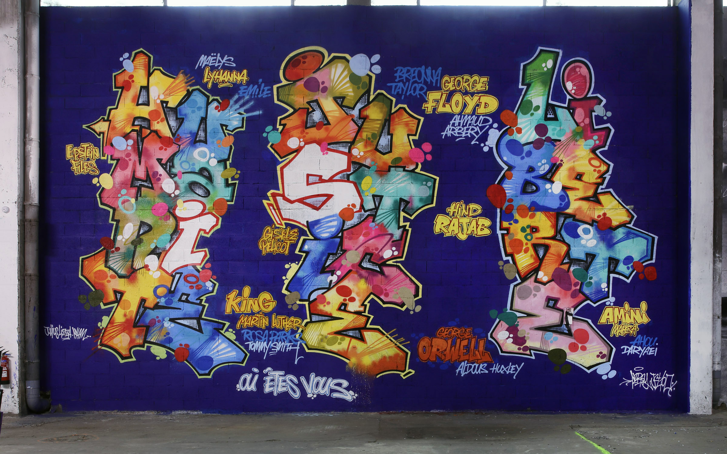 Oeuvre de Nebay au Peinture Fraîche festival en 2026 à Villeurbanne