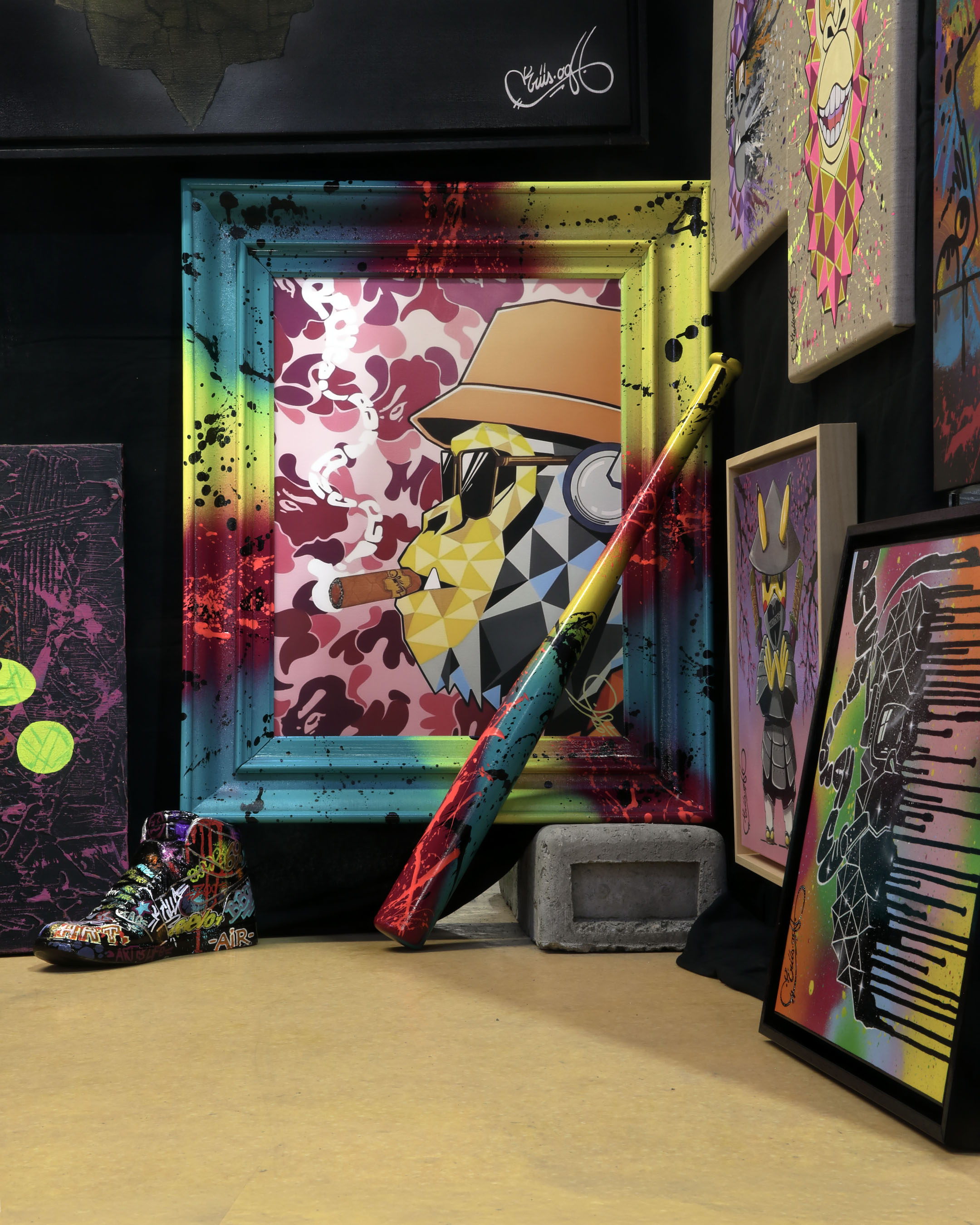 Kriis O.G bout de stand de Kriis O.G au Peinture Fraiche festival en 2026 à Villeurbanne